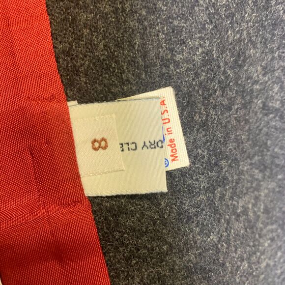 VTG Liz Clairborne Womens Dark Gray Wool Blazer Size 8 Trim - Picture 11 of 11